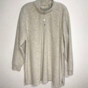 Soft Surroundings Fleece Mock Neck Tunic Top